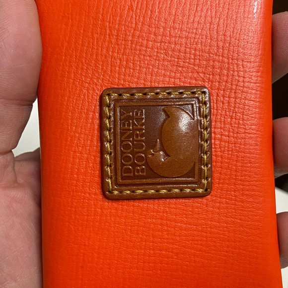 Dooney & Bourke Card Holder Wallet Cute Orange Business Card Credit Card ID - Picture 6 of 7
